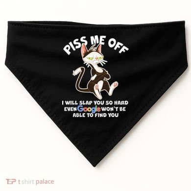 Funny Piss Me Off Cat Meme USA-Made Doggie Bandana