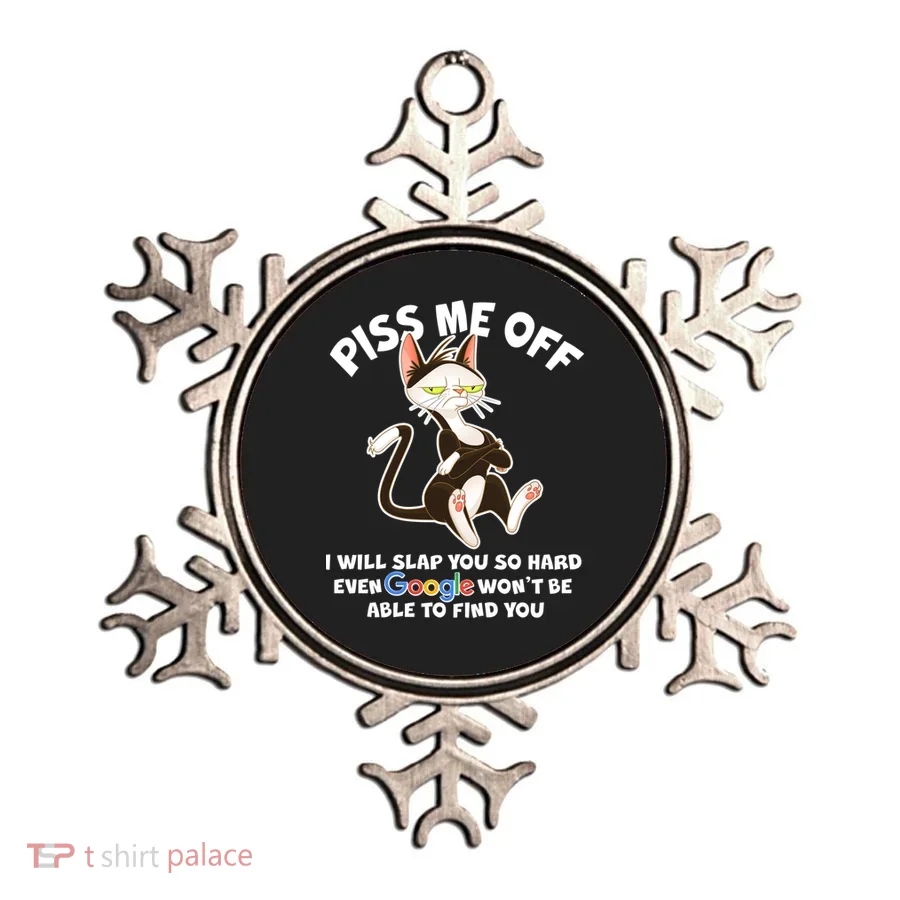 Funny Piss Me Off Cat Meme Ornament