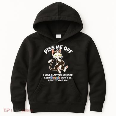 Funny Piss Me Off Cat Meme Kids Hoodie