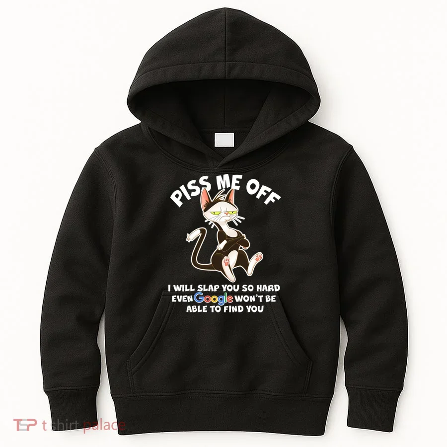 Funny Piss Me Off Cat Meme Kids Hoodie