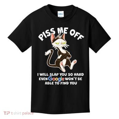 Funny Piss Me Off Cat Meme Kids T-Shirt