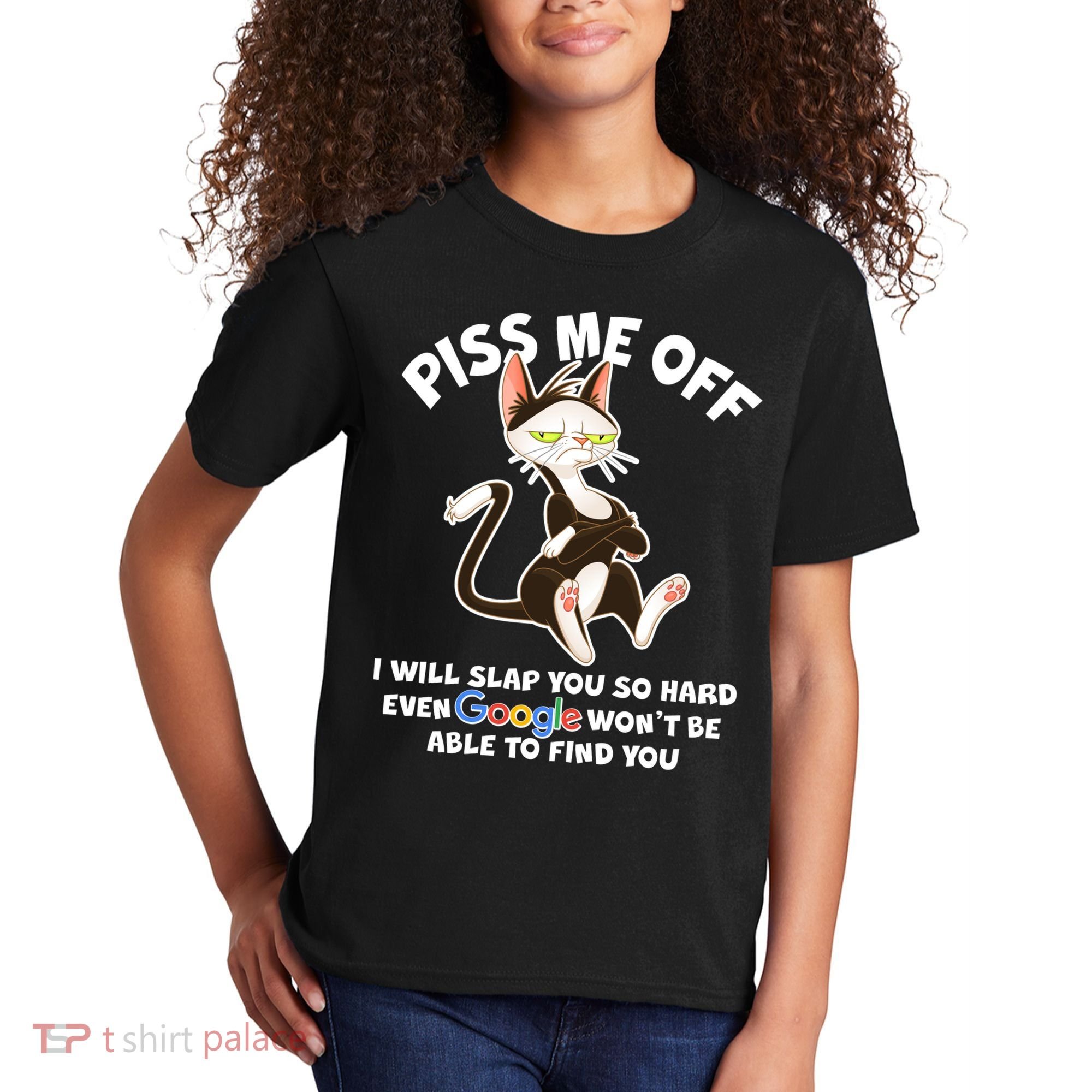 Funny Piss Me Off Cat Meme Kids T-Shirt