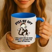 Funny Piss Me Off Cat Meme Coffee Mug thumb 3