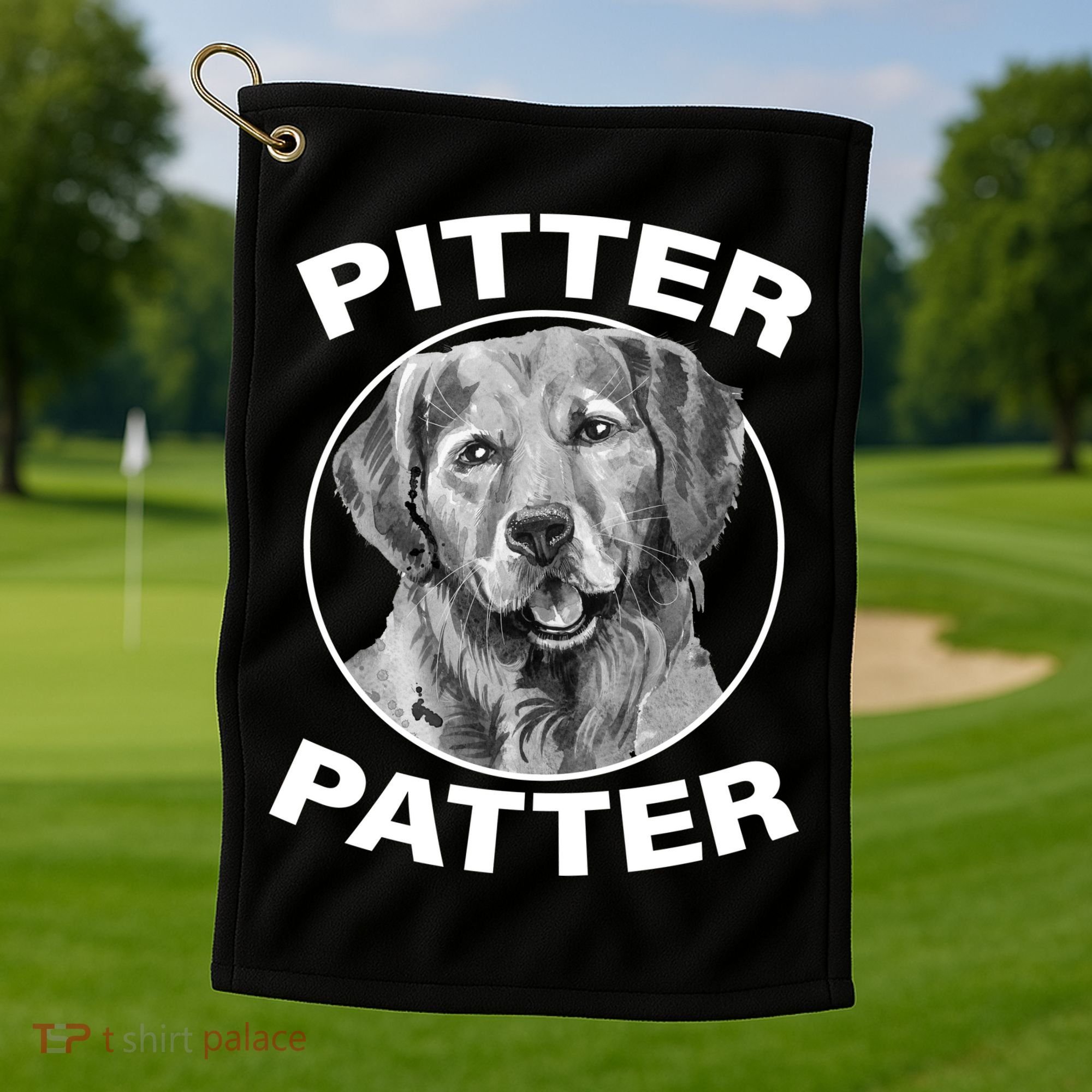 Funny Pitter-Patter Arch Golf Towel