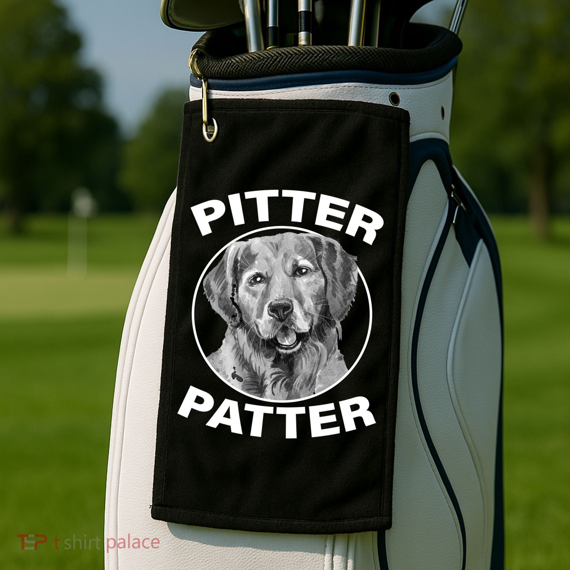 Funny Pitter-Patter Arch Golf Towel