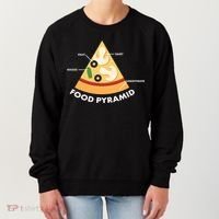 Funny Pizza Food Pyramid Women's Sweatshirt thumb 0