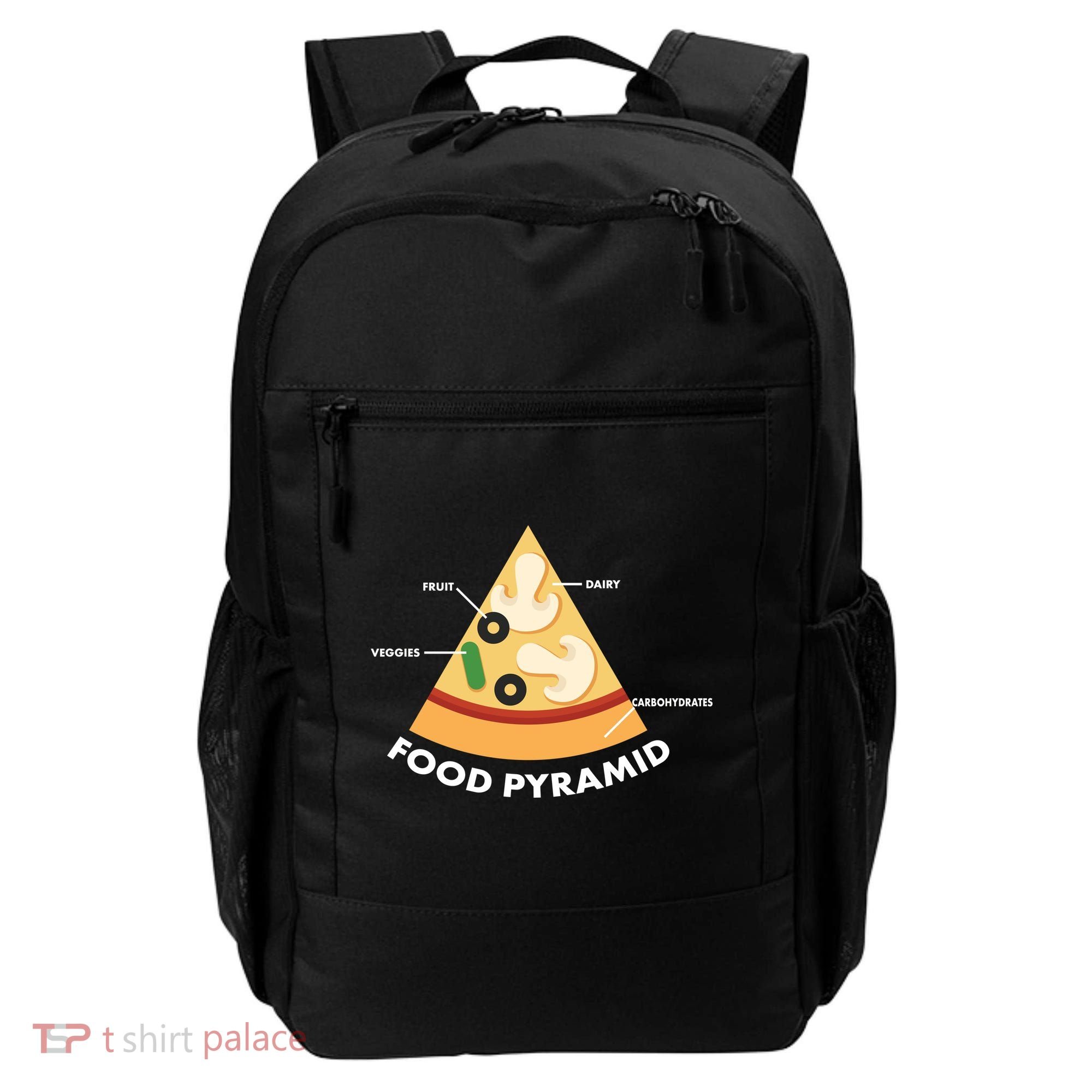 Funny Pizza Food Pyramid Backpack