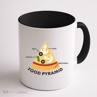 Funny Pizza Food Pyramid Coffee Mug thumb 1