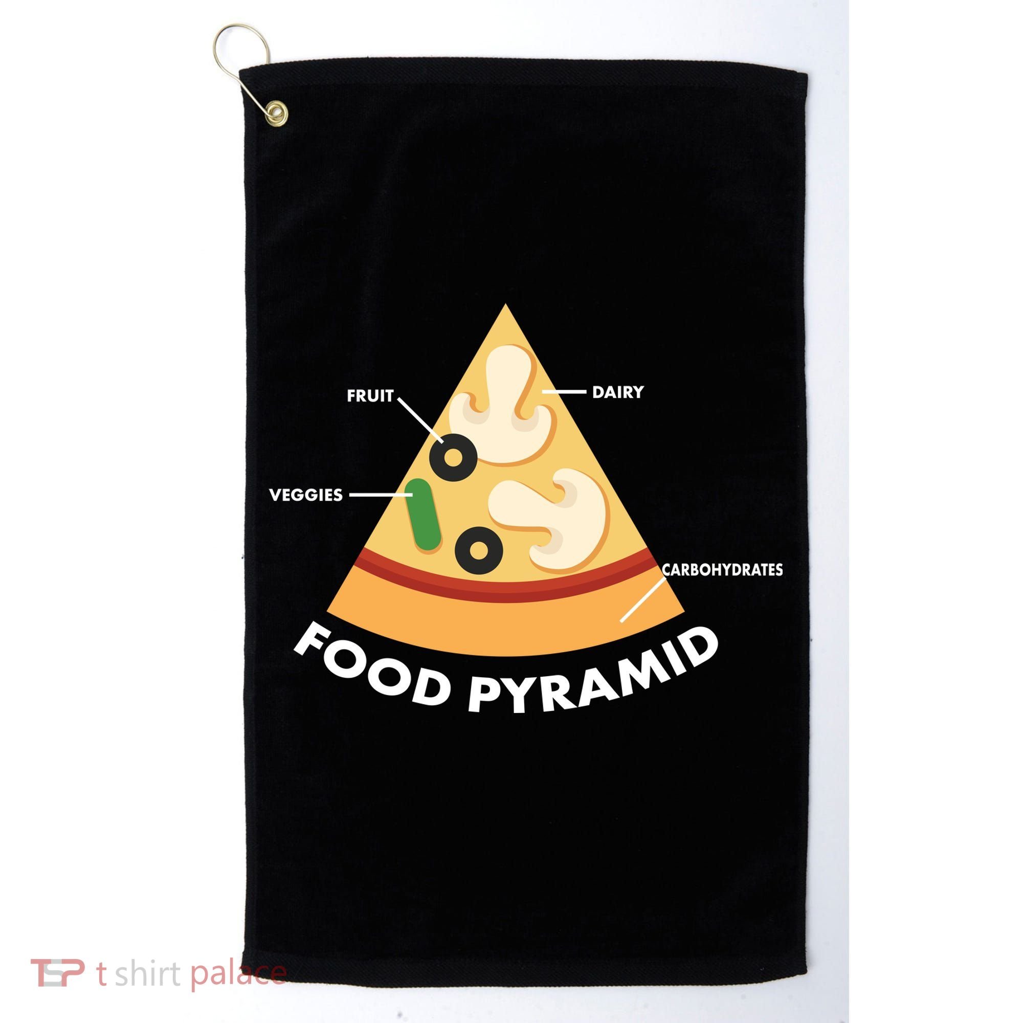 Funny Pizza Food Pyramid Golf Towel