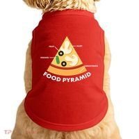 Funny Pizza Food Pyramid Doggie Tank thumb 0