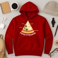 Funny Pizza Food Pyramid Hoodie thumb 3