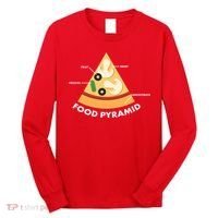 Funny Pizza Food Pyramid Long Sleeve Shirt thumb 0