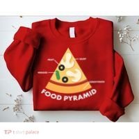 Funny Pizza Food Pyramid Sweatshirt thumb 2