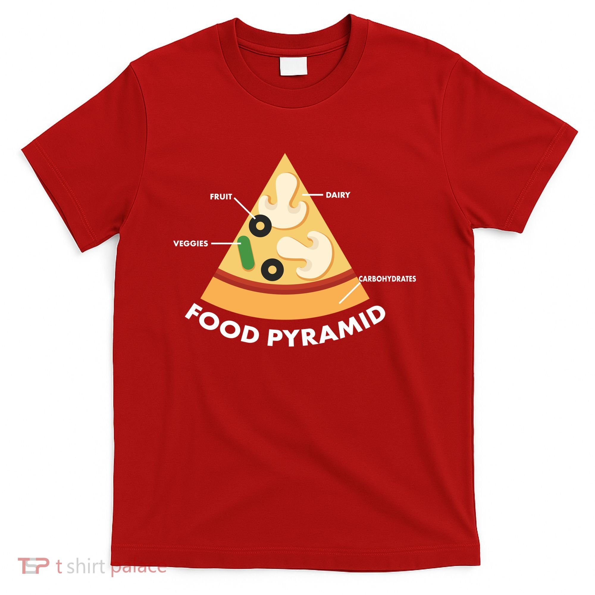 Funny Pizza Food Pyramid T-Shirt