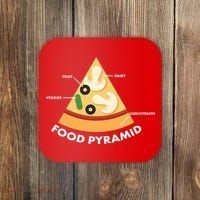 Funny Pizza Food Pyramid Coaster thumb 0