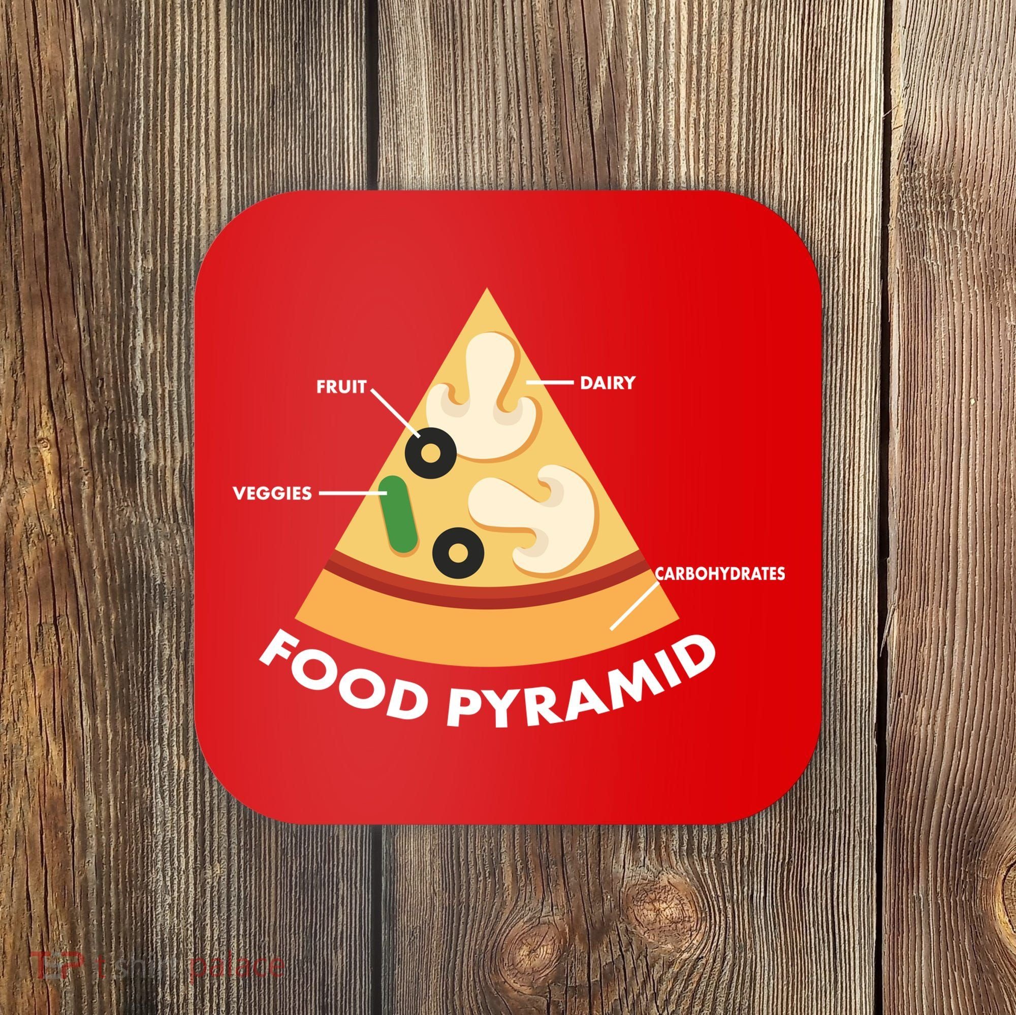 Funny Pizza Food Pyramid Coaster
