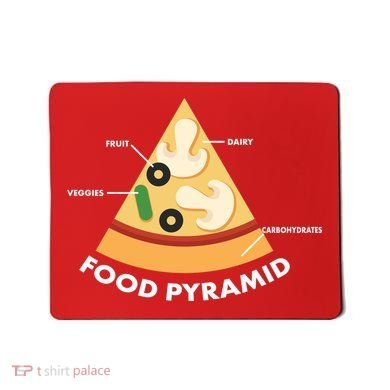 Funny Pizza Food Pyramid Mousepad