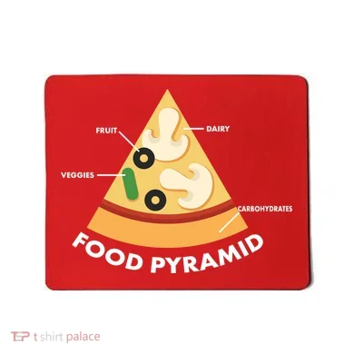 Funny Pizza Food Pyramid Mousepad