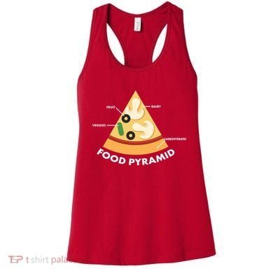Funny Pizza Food Pyramid Women's Tank Top