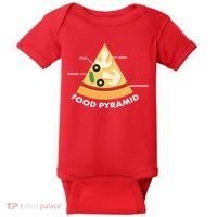 Funny Pizza Food Pyramid Baby Bodysuit thumb 0