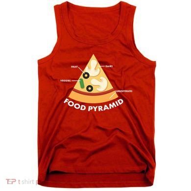 Funny Pizza Food Pyramid Tank Top