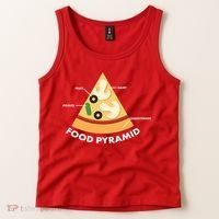 Funny Pizza Food Pyramid Tank Top thumb 2