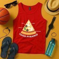 Funny Pizza Food Pyramid Tank Top thumb 4