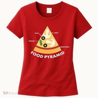 Funny Pizza Food Pyramid Women's T-Shirt