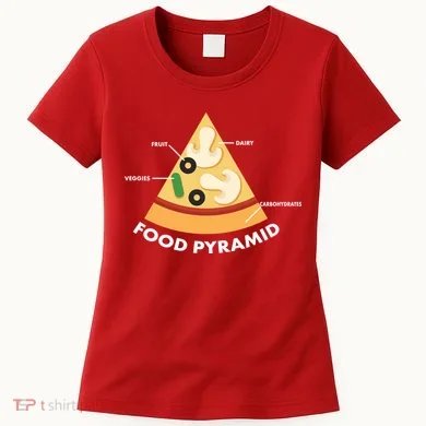Funny Pizza Food Pyramid Women's T-Shirt