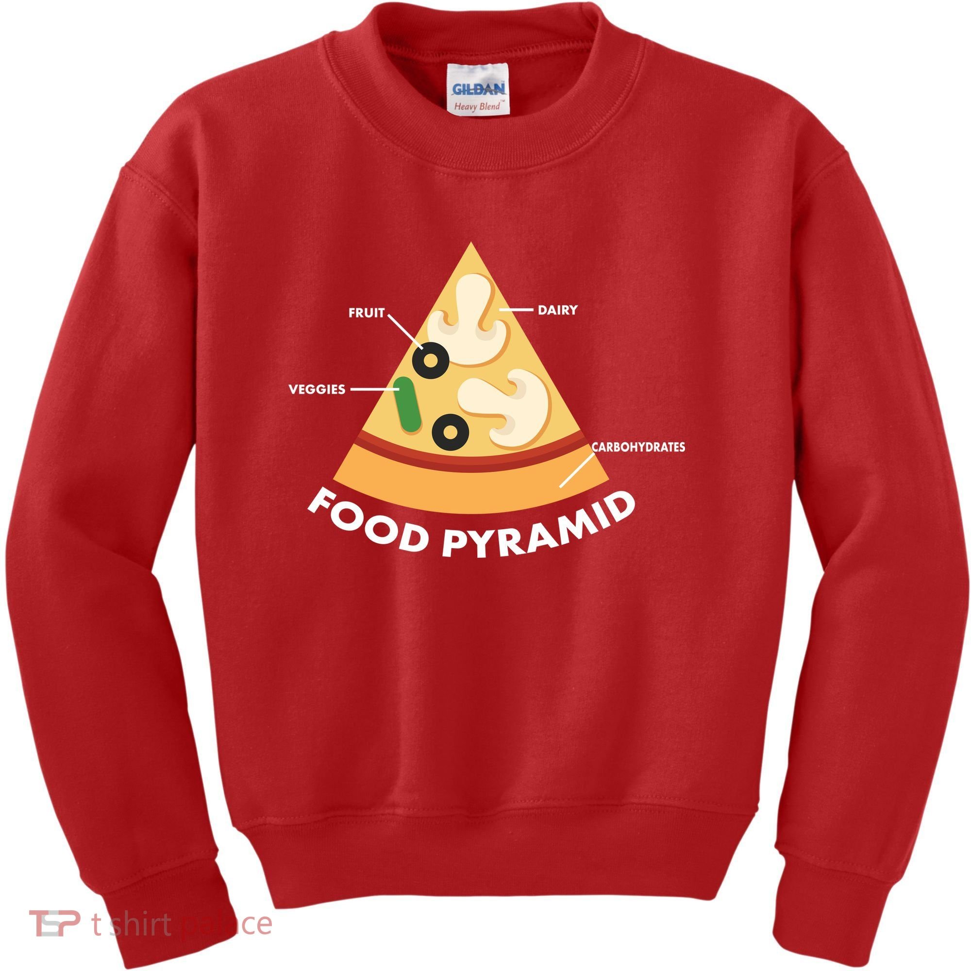 Funny Pizza Food Pyramid Kids Sweatshirt