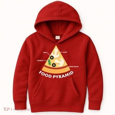 Funny Pizza Food Pyramid Kids Hoodie