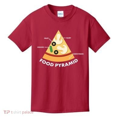 Funny Pizza Food Pyramid Kids T-Shirt