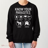 Funny Political Meme Know Your Parasites Women's Sweatshirt thumb 0