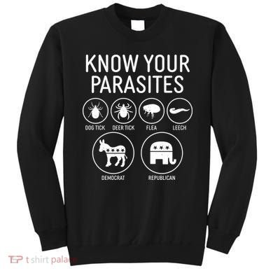 Funny Political Meme Know Your Parasites Sweatshirt