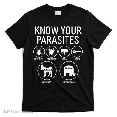 Funny Political Meme Know Your Parasites T-Shirt