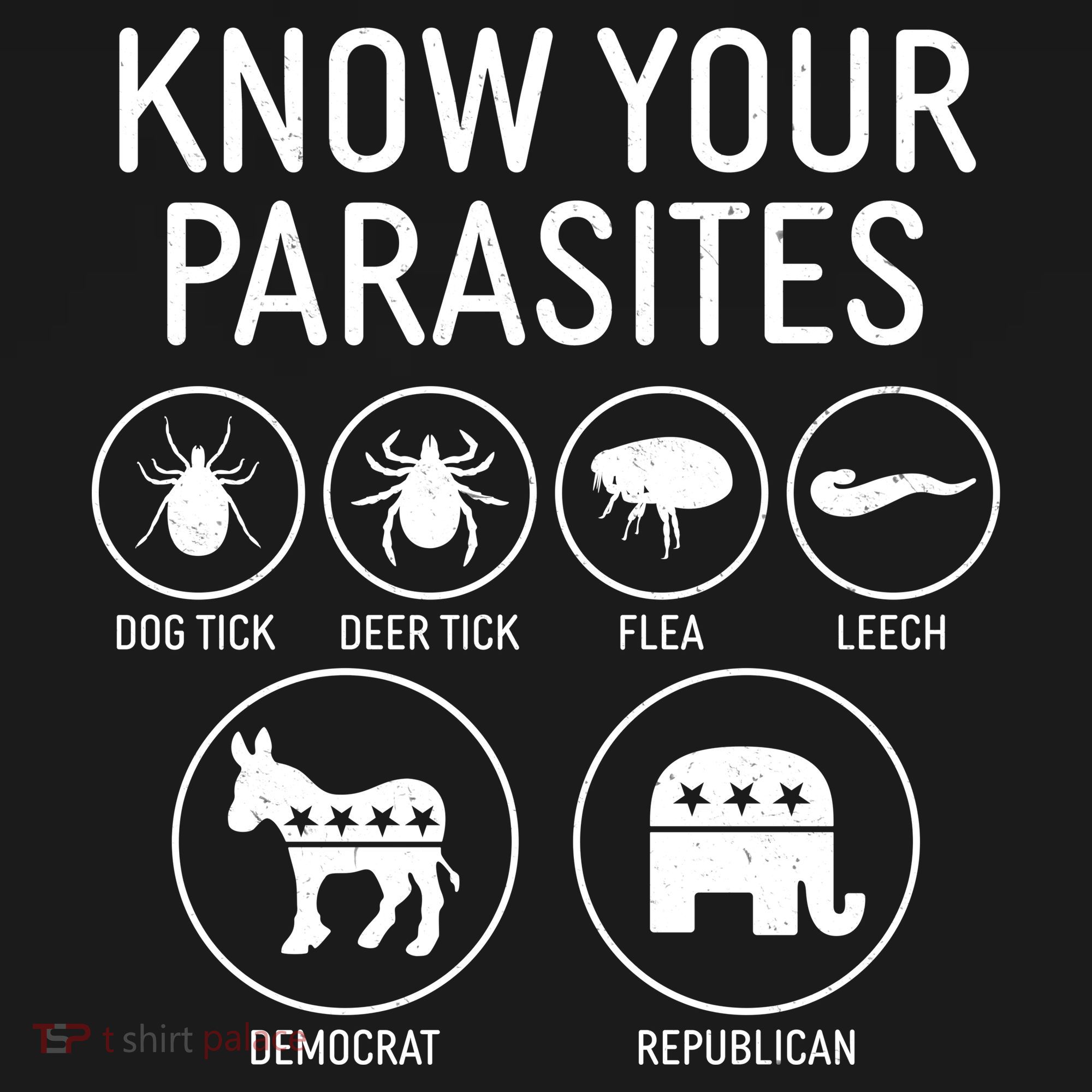 Funny Political Meme Know Your Parasites Tank Top