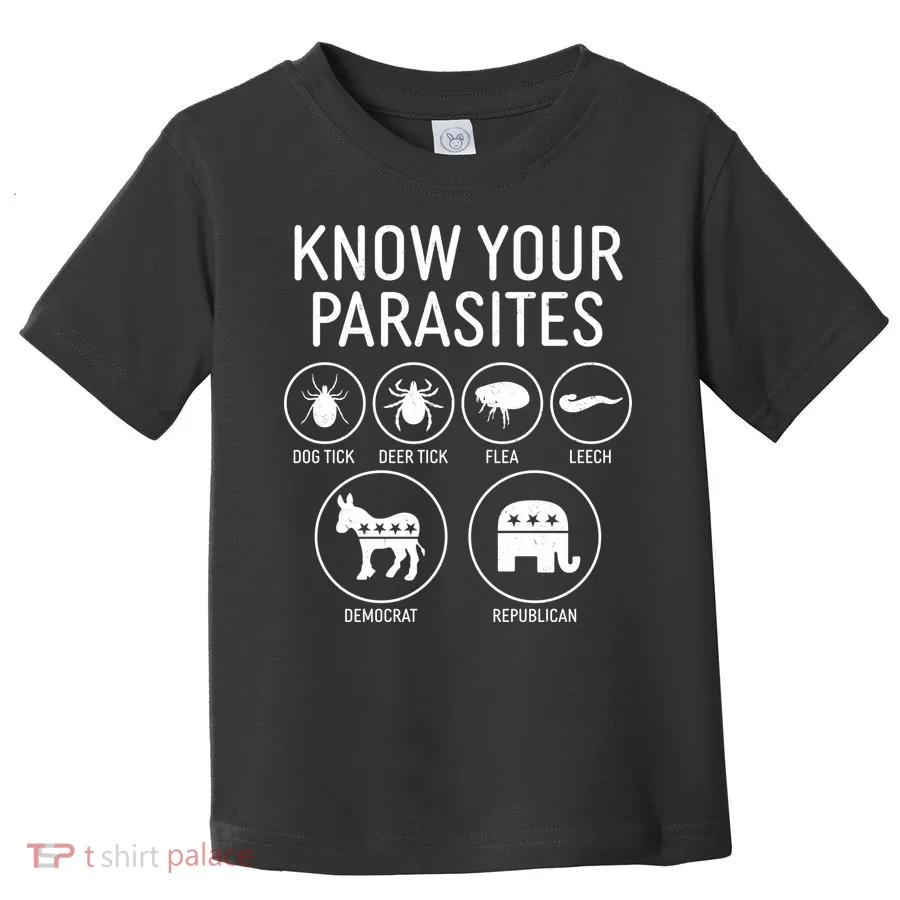 Funny Political Meme Know Your Parasites Toddler T-Shirt