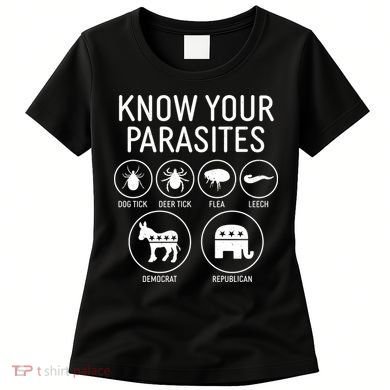 Funny Political Meme Know Your Parasites Women's T-Shirt