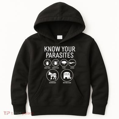 Funny Political Meme Know Your Parasites Kids Hoodie