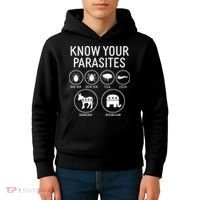 Funny Political Meme Know Your Parasites Kids Hoodie thumb 4