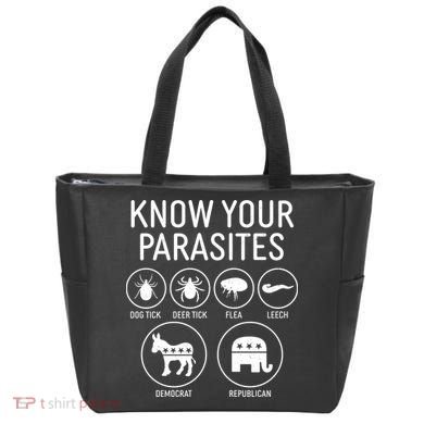 Funny Political Meme Know Your Parasites Tote Bag