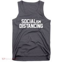 Funny Political Socialism Distancing  Tank Top thumb 0
