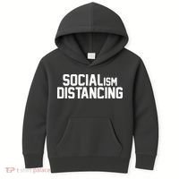 Funny Political Socialism Distancing  Kids Hoodie thumb 0