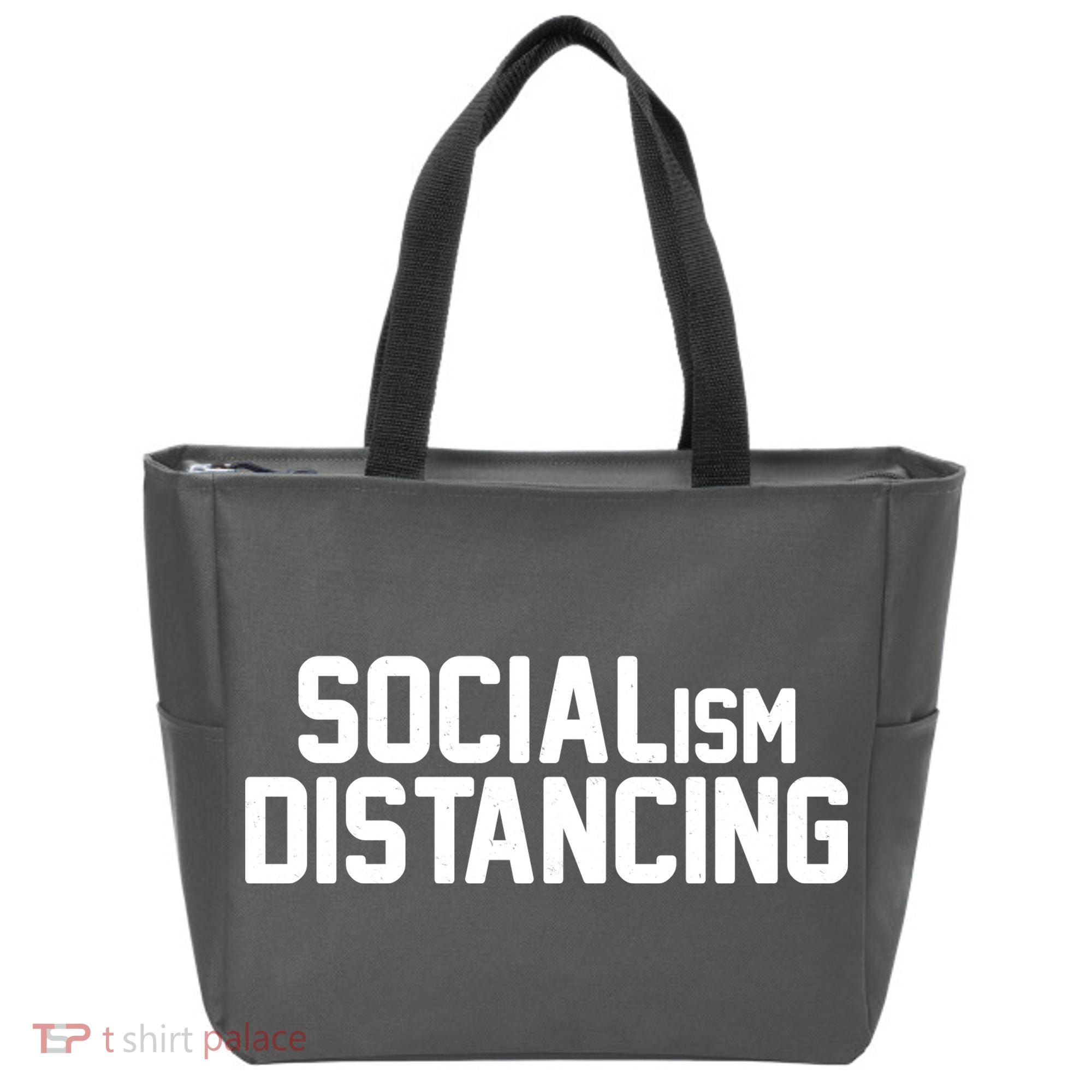 Funny Political Socialism Distancing  Tote Bag