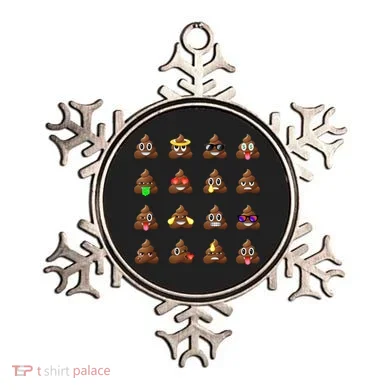 Funny Poop Emoji's Smiley Ornament