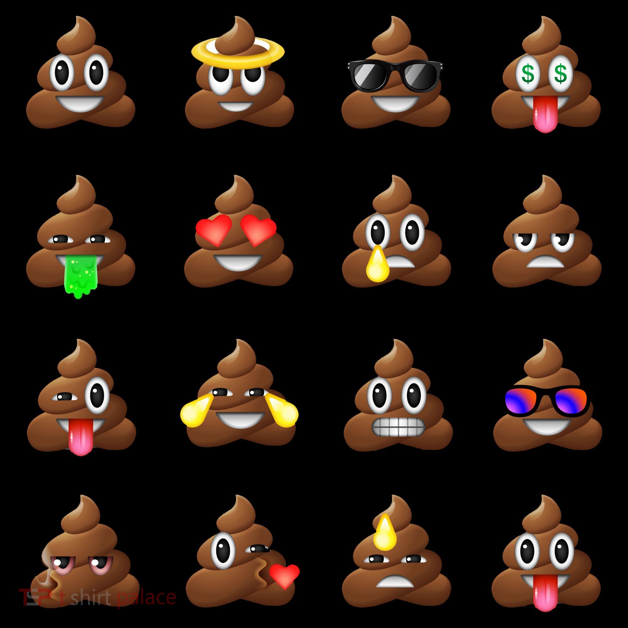 Funny Poop Emoji's Smiley Ornament