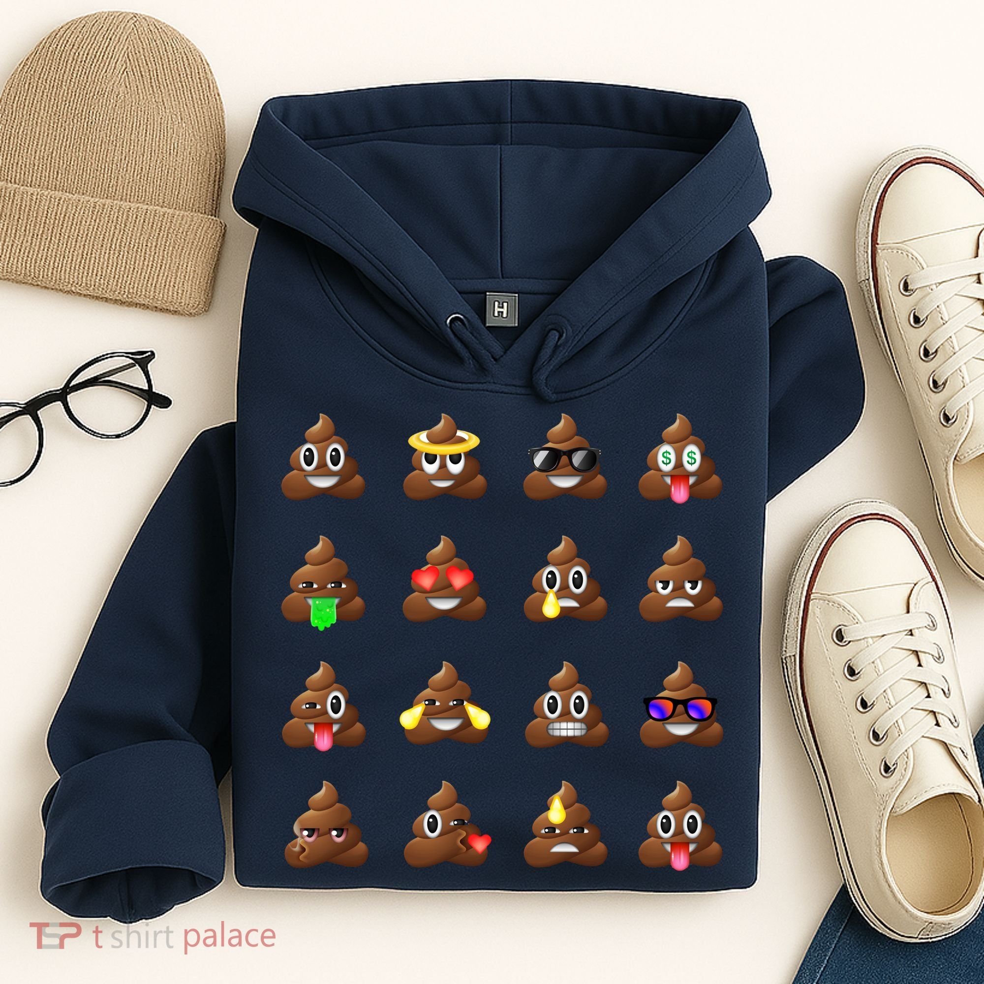 Funny Poop Emoji's Smiley Hoodie