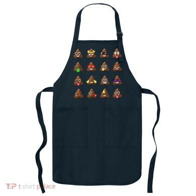 Funny Poop Emoji's Smiley Apron