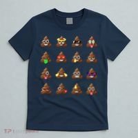 Funny Poop Emoji's Smiley T-Shirt thumb 5