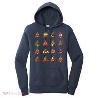 Funny Poop Emoji's Smiley Women's Hoodie thumb 0